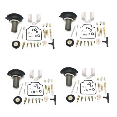 Imagem de Kit de reparo de carburador, diafragma, válvula de agulha, parafuso de ar para GY6 125CC ATV Go Kart Scooter PD24J (4 peças)