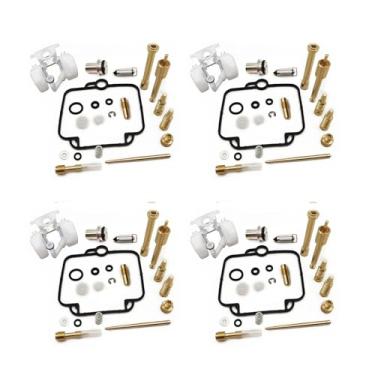 Imagem de Kit de reparo de carburador junta de parafuso de ar assento de agulha flutuante com flutuador de carburador para Suzuki GS500E 1989-2000 GS 500 GS500 E (4 conjuntos)