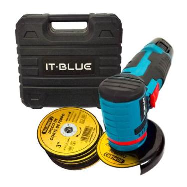 Imagem de Lixadeira Angular 12V com 2 Baterias e 20 Discos - IT-Blue