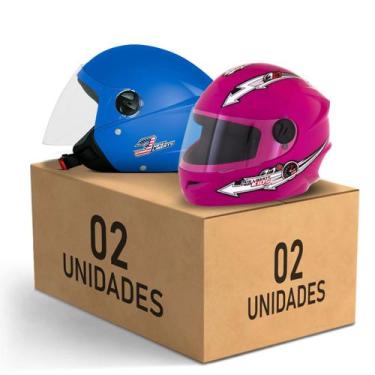 Imagem de Kit 2 Capacete New Liberty 3 Elite + Liberty 4 Kids Feminino Masculino