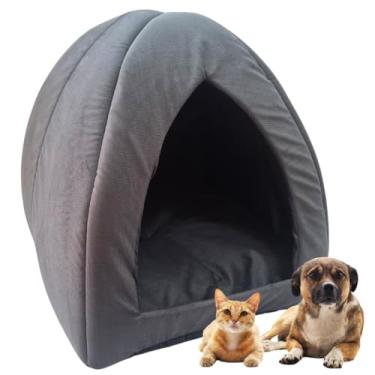 Imagem de Caminha Toca Oca Iglu Gato Cachorro Cama Pet Casinha Cabana Tamanho Único (Cinza)