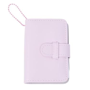 Imagem de SOFPLATE Mini álbum de fotos Instax com 32 bolsos rosa Polaroid álbum livro imitação de couro retângulo 5 x 7,6 cm lavanda blush conjunto de livros de fotos para Mini 12 11 40 7+ EVO 90 fotos