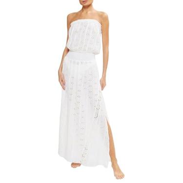Imagem de Ramy Brook Vestido feminino Cynthia, Combo branco/areia, P
