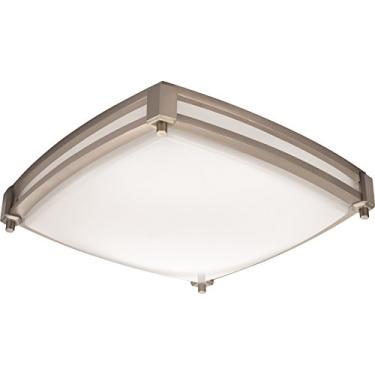 Imagem de Lithonia Lighting Luminária de teto FMSSATL 13 14840 BN M4 LED Saturn Flushmount para cozinha | Corredor | Quarto, regulável, 4000 K, níquel escovado antigo
