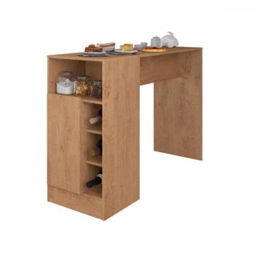 Imagem de Bancada Gourmet com Nicho 1 Porta Canelato Rustico Atualle, Canelato R