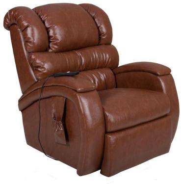 Imagem de Poltrona Do Papai Reclinável Elétrica Com Controle Biorne F05 Corano Caramelo Brilho - Lyam Decor