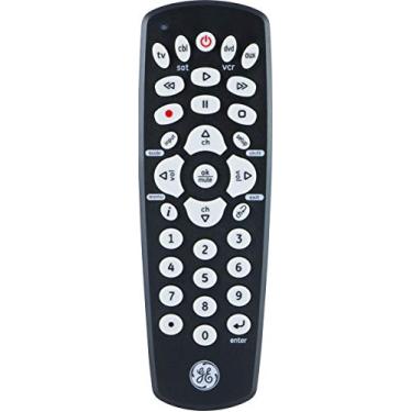 Imagem de GE Controle remoto universal para Samsung, Vizio, LG, Sony, Sharp, Roku, Apple TV, RCA, Panasonic, Smart TVs, reprodutores de streaming, Blu-Ray, DVD, configuração simples, 4 dispositivos, preto