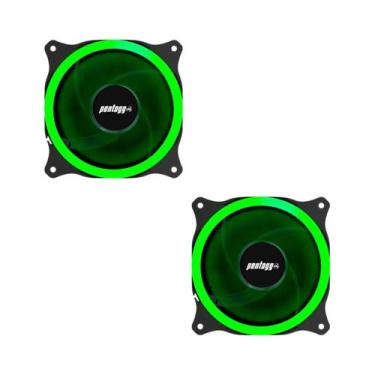 Imagem de Kit 2 Cooler Fan HQ Reinforced 15 Leds Para Gabinete 120mm - Pontogg