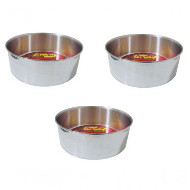 Imagem de Kit 3 Formas Assadeiras Redonda Para Bolo Alta 24x9cm 4.4l