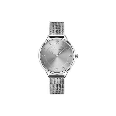 Imagem de Relógio Elegante Luxo Minifocus Mf0045l à Prova D' Água Prata