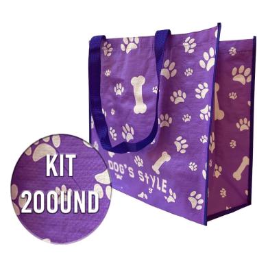Imagem de Bolsa Ecologica Reutilizavel 200 Unidades Sacola De Ombro