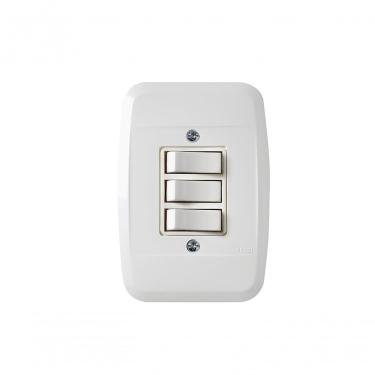 Imagem de Interruptor Embutir Simples 3 T.p Branca 43100 - Pezzi