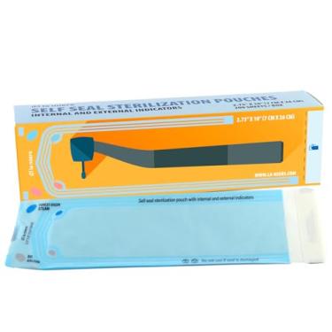 Imagem de LA MIERE 200 Sachês De Autoesterilização 2,75" X 10" Para Consultórios Odontológicos, Autoclave, Por Caixa, 1 Caixa Papel (2,75" 10")