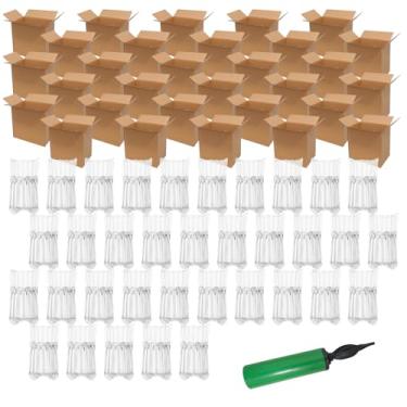 Imagem de SENONAPO 30 Peças Com 35 Sachês De Plástico Bolha, Pequenas Caixas Papelão Para Transporte, Canecas Café, Presente, Caixa Embalagem Velas 15 Oz Embrulhar E Armazenar Suprimentos (Marrom)