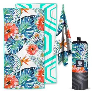 Imagem de VENTURE 4TH Toalha De Praia Microfibra: Secagem Rápida, Compacta, Sem Areia, Absorvente, À Prova Areia E Leve - Perfeita Para Camping, Viagens Carro (Design Com Aroma Tropical, 35 X 78 Pol.)