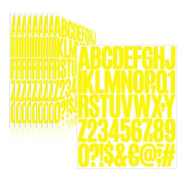 Imagem de Llewyn 500 peças, adesivos de letras de 10 folhas, autoadesivos, à prova d'água, números de caixa de correio, adesivos de vinil, decalques do alfabeto para garrafa de água, janela, sala de aula, carro