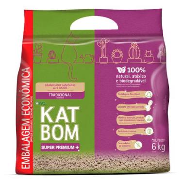 Imagem de Areia Higiênica Katbom Granulado Tradicional para Gatos 6kg  Controle 