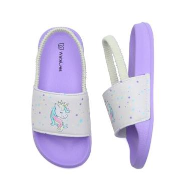 Imagem de Sandália infantil para meninos e meninas da WateLves para nadar na praia e crianças, Unicorn/Pink, 11-12 Little Kid