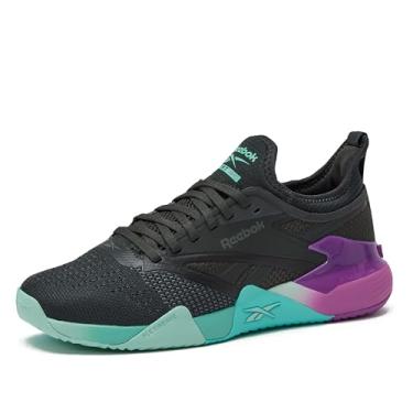 Imagem de Reebok Tênis unissex adulto Nano Court Sport Pickleball ou tênis masculino, Cinza 6/Roxo Rave/Ai Aqua, 12 Women/10.5 Men