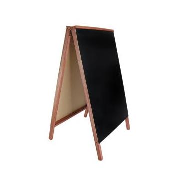 Imagem de Cavalete de Madeira para Propaganda, Dupla Face, 70 cm x 50 cm, Negro