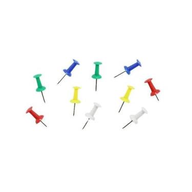 Imagem de Alfinete Para Mapa Pequeno Redondo 50und Sortido - Oba Oba