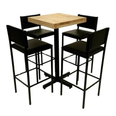 Imagem de Conjunto de Bistrô  Ibiza com 4 banquetas - DG Móveis - Reisol Móveis