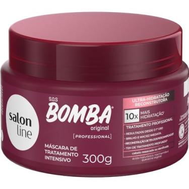 Imagem de Salon Line, Máscara de Tratamento Intensivo, SOS Bomba Original, Ultra-Hidratação Reconstrutora, Vegano - Para Todos os Tipos de Cabelos, 300g