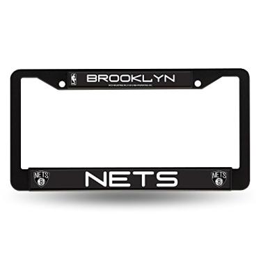 Imagem de Moldura de placa de licença cromada padrão NBA Brooklyn Nets