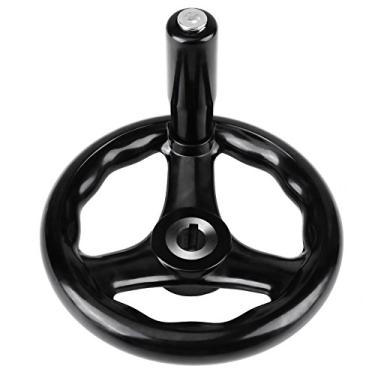 Imagem de aqxreight 1pc 12 * 125mm Preto Redondo 3 Roda de Mão Sopeado para Máquina de Moagem de Torno