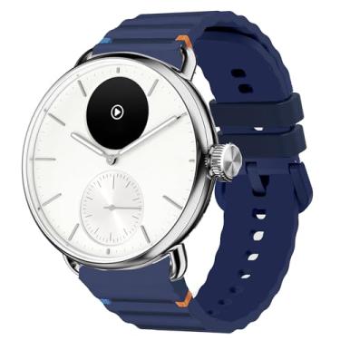 Imagem de Lamshaw Pulseira de substituição ajustável de linha trançada de silicone compatível com Withings ScanWatch 2 de 38 mm, 42 mm, luz Horizon/ScanWatch, 38 mm, 42 mm/aço HR 40 mm/Steel HR Sport, 36 mm/ECG