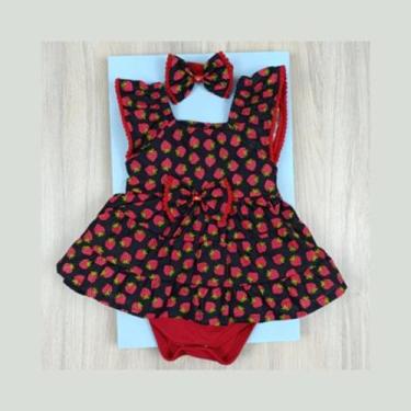 Imagem de Vestido Body Verão Menina Estampado com Detalhes Delicados em Algodão 