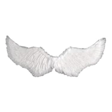 Imagem de UxicRuya Decoração de fantasia de asa de anjo, acessórios para fantasia de Halloween para festa de carnaval, White L