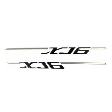Imagem de Kit Adesivos Yamaha Xj6 Resinados 30x2 Cms Preto R15 - SPTS