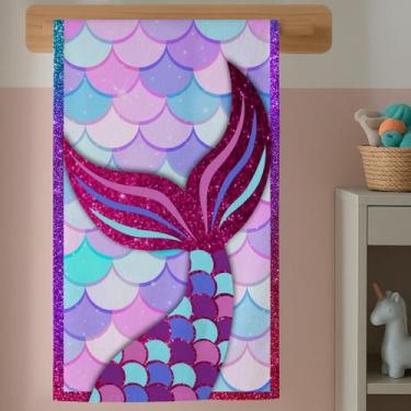 Imagem de Toalha Qualidade de Banho Menina Com Estampa Sereia Cauda Magica Menin