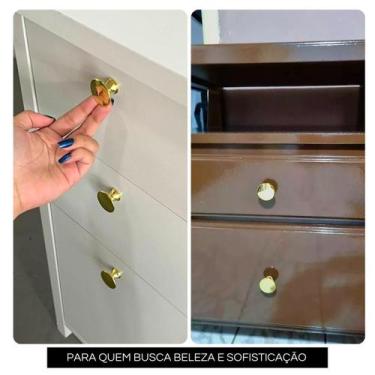 Imagem de Kit 6 Puxador De Gaveta E Armário Redondo Em Metal / Premium - Compras