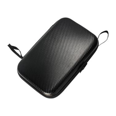 Imagem de kowaku Bolsa de transporte para raquete de tênis de mesa com rede de malha, protetor leve de EVA, capa rígida para raquetes, bolas, competição ao ar livre, Preto