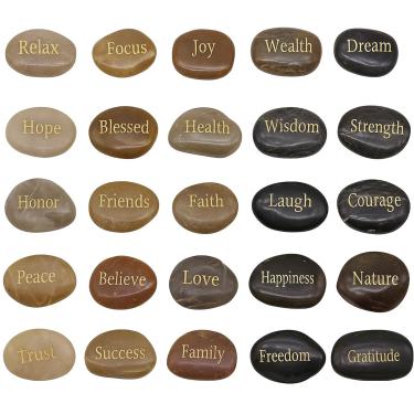 Imagem de BigOtters – Pedras de pintura, 12 pedras, 2 a 3 polegadas, pinturas bondosas, mandala, lembrancinhas, cerca de 9 kg.