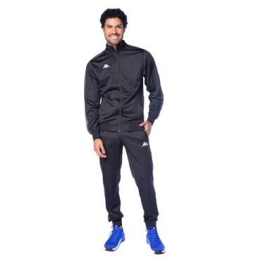 Imagem de Agasalho Masculino Kappa Trilobal Quebec Preto/Chumbo, Preto, Chumbo, 