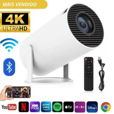Imagem de Mini Projetor Portátil 4k Android Full Hd Smart Wifi Cinema Home Hy300