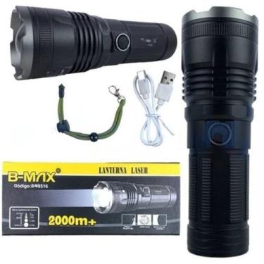 Imagem de Lanterna Tática Laser Led Super Hiper Potente +2000 Metros de Distânci