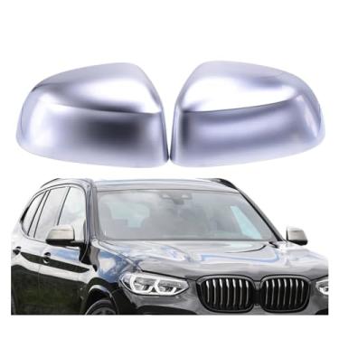 Imagem de Capa para espelho retrovisor lateral de carro, capa protetora, capa fosca, prata, compatível com BMW x3 G01 x4 G02 x5 G05 G06 X6 G07 X7 2018-2022, estilo preto