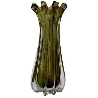 Imagem de VASO DECOR MURANO 15X39,5 CM VERDE ESMERALDA