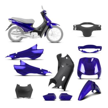 Imagem de Kit Peças Plásticas Biz 100 1998 À 2005 - PRO TORK, AZUL IGUASSU 1998 
