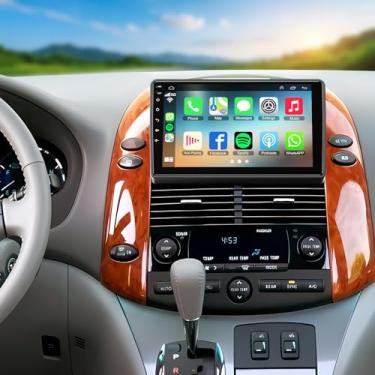 Imagem de Inexaccessories Rádio Automotivo 4G+64G Para Toyota Sienna 2004-2010, Carplay Sem Fio E Android Auto Com 13, Suporte Bluetooth/Controle De Voz/Gps/Wi-Fi/Câmera Ré/Swc/Fm, Tela Sensível Ao Toque Ips