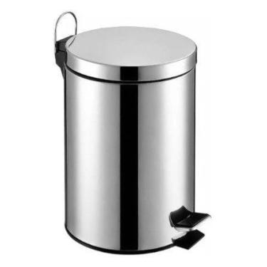 Imagem de Lixeira Inox Pedal 3L Banheiro Cozinha Com Cesto - Clink