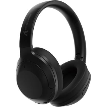 Imagem de ATTACK SHARK G300 Fone de ouvido sem fio com cancelamento de ruído ativo,supra-auricular,ultraleve,dobrável,com fio/Bluetooth,20 horas de reprodução,microfone integrado,para viagens,escritório(Preto)