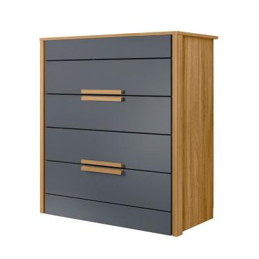 Imagem de Cômoda 4 Gavetas Dhara Freijó Cinza 997031 Moval