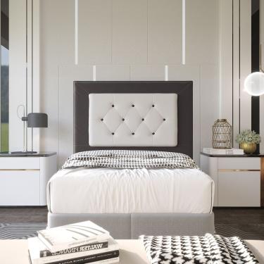 Imagem de Cabeceira Solteiro 0,90m Havana Suede Marrom