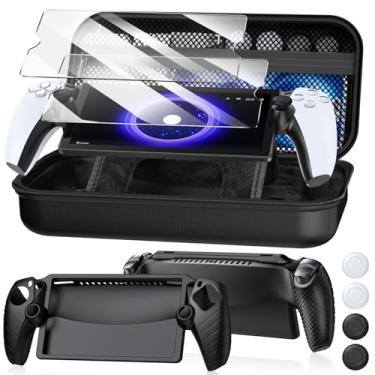 Imagem de Klipdasse Kit De Acessórios 10 Em 1 Compatível Com Playstation Portal, Capa Protetora Rígida Eva Para Ps, Silicone Macio, Protetor Tela 2 Hds, Controle Remoto Portal 4 Dedos Limpeza