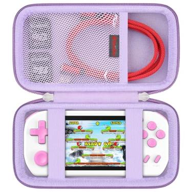 Imagem de Elonbo Estojo De Transporte Para Console Videogame Portátil Tebiyou/Great Boy/Beico, Retrô, Capa Viagem Jogos Portáteis, Bolsa Guardar Brinquedos Eletrônicos Fliperama, Roxo